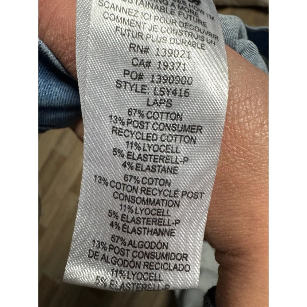 FRAME Le Sylvie Slender Straight High Rise Jeans Medium Blue Size 28 - Picture 6 of 8